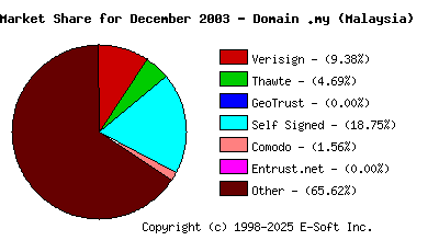 January 1st 2004 CA Market Share Pie Chart