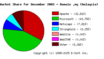 January 1st, 2004 Market Share Pie Chart