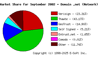 October 1st 2002 CA Market Share Pie Chart