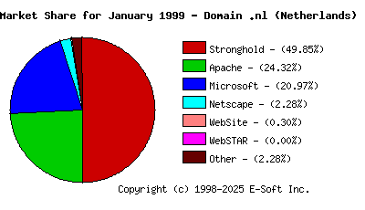 February 1st, 1999 Market Share Pie Chart
