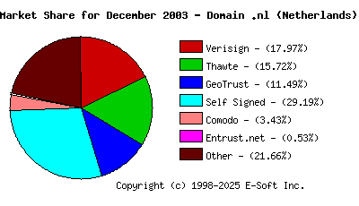January 1st 2004 CA Market Share Pie Chart