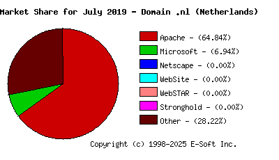 August 1st, 2019 Market Share Pie Chart