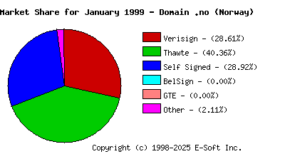 February 1st 1999 CA Market Share Pie Chart