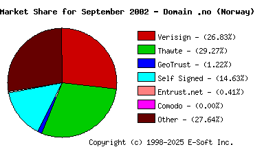 October 1st 2002 CA Market Share Pie Chart