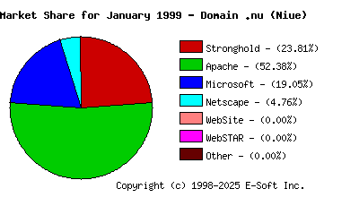 February 1st, 1999 Market Share Pie Chart