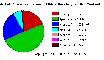 February 1st, 1999 Market Share Pie Chart