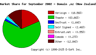 October 1st 2002 CA Market Share Pie Chart