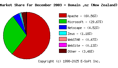 January 1st, 2004 Market Share Pie Chart