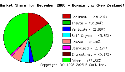 January 1st 2007 CA Market Share Pie Chart
