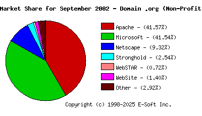 October 1st, 2002 Market Share Pie Chart