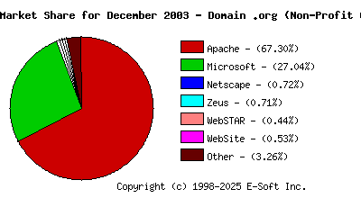 January 1st, 2004 Market Share Pie Chart