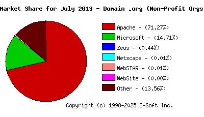 August 1st, 2013 Market Share Pie Chart