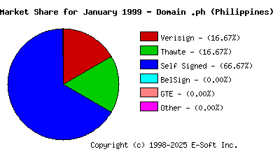February 1st 1999 CA Market Share Pie Chart