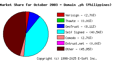 November 1st 2003 CA Market Share Pie Chart