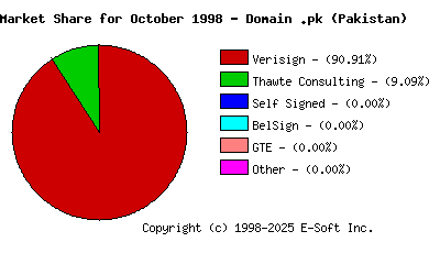 November 1st 1998 CA Market Share Pie Chart