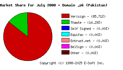 August 1st 2000 CA Market Share Pie Chart