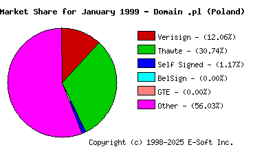 February 1st 1999 CA Market Share Pie Chart