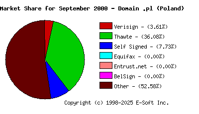 October 1st 2000 CA Market Share Pie Chart