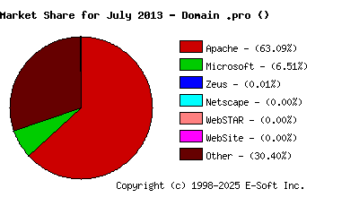 August 1st, 2013 Market Share Pie Chart