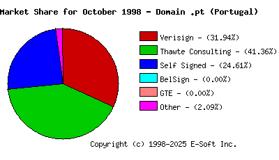 November 1st 1998 CA Market Share Pie Chart