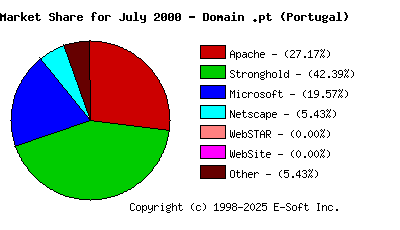 August 1st, 2000 Market Share Pie Chart