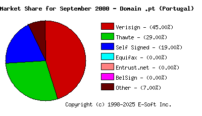 October 1st 2000 CA Market Share Pie Chart