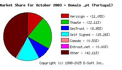 November 1st 2003 CA Market Share Pie Chart