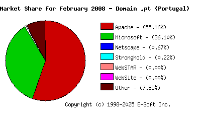 March 1st, 2008 Market Share Pie Chart