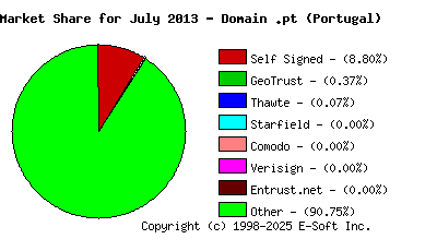 August 1st 2013 CA Market Share Pie Chart