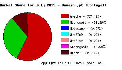 August 1st, 2013 Market Share Pie Chart