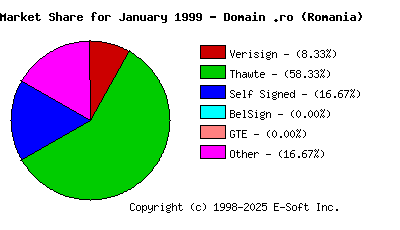 February 1st 1999 CA Market Share Pie Chart