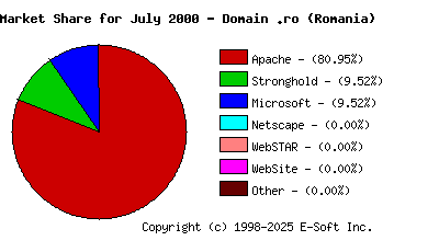 August 1st, 2000 Market Share Pie Chart