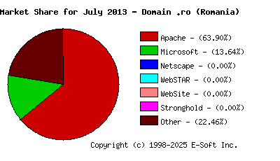 August 1st, 2013 Market Share Pie Chart