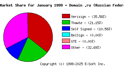 February 1st 1999 CA Market Share Pie Chart
