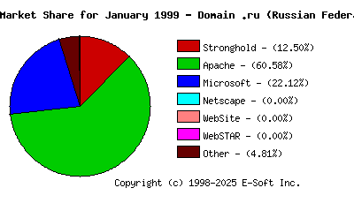 February 1st, 1999 Market Share Pie Chart
