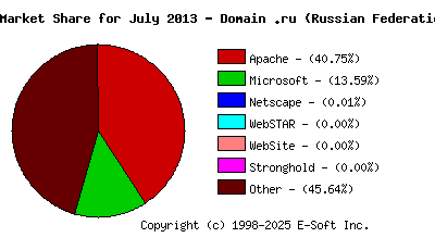 August 1st, 2013 Market Share Pie Chart
