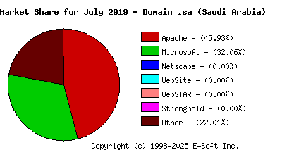 August 1st, 2019 Market Share Pie Chart