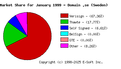 February 1st 1999 CA Market Share Pie Chart