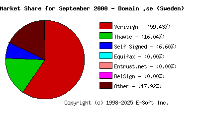 October 1st 2000 CA Market Share Pie Chart
