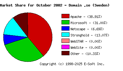 November 1st, 2002 Market Share Pie Chart