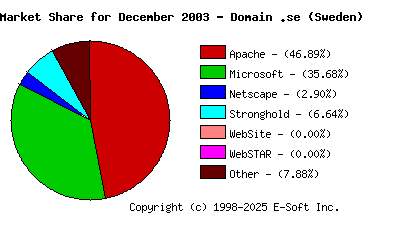 January 1st, 2004 Market Share Pie Chart