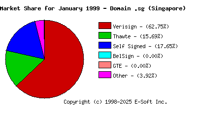 February 1st 1999 CA Market Share Pie Chart