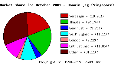 November 1st 2003 CA Market Share Pie Chart