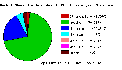 December 1st, 1999 Market Share Pie Chart