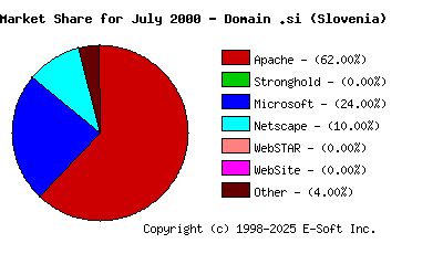August 1st, 2000 Market Share Pie Chart