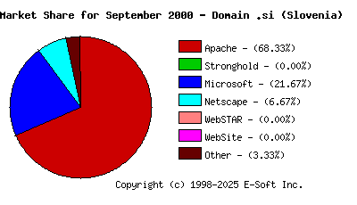October 1st, 2000 Market Share Pie Chart