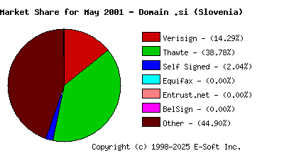 June 1st 2001 CA Market Share Pie Chart
