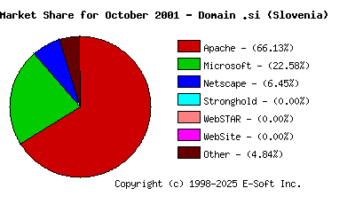 November 1st, 2001 Market Share Pie Chart