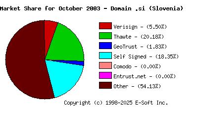 November 1st 2003 CA Market Share Pie Chart