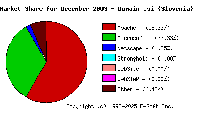 January 1st, 2004 Market Share Pie Chart